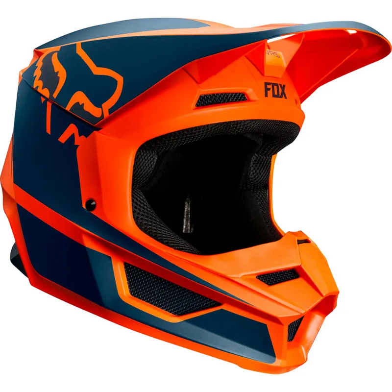 Fox Youth V1 Fullface Helmet in PRZM Orange - Youth Medium