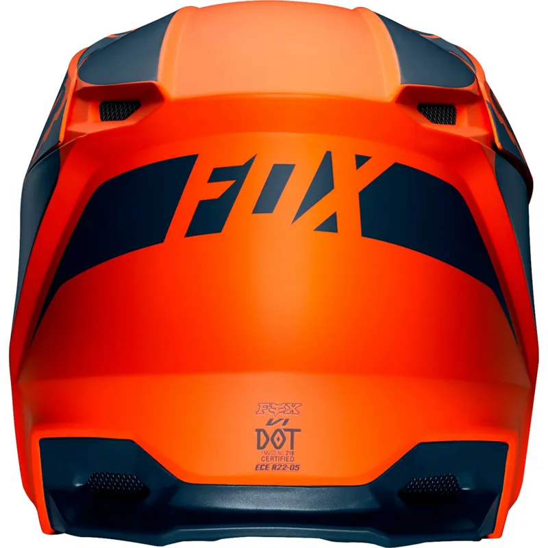 Fox Youth V1 Fullface Helmet in PRZM Orange - Youth Medium-2