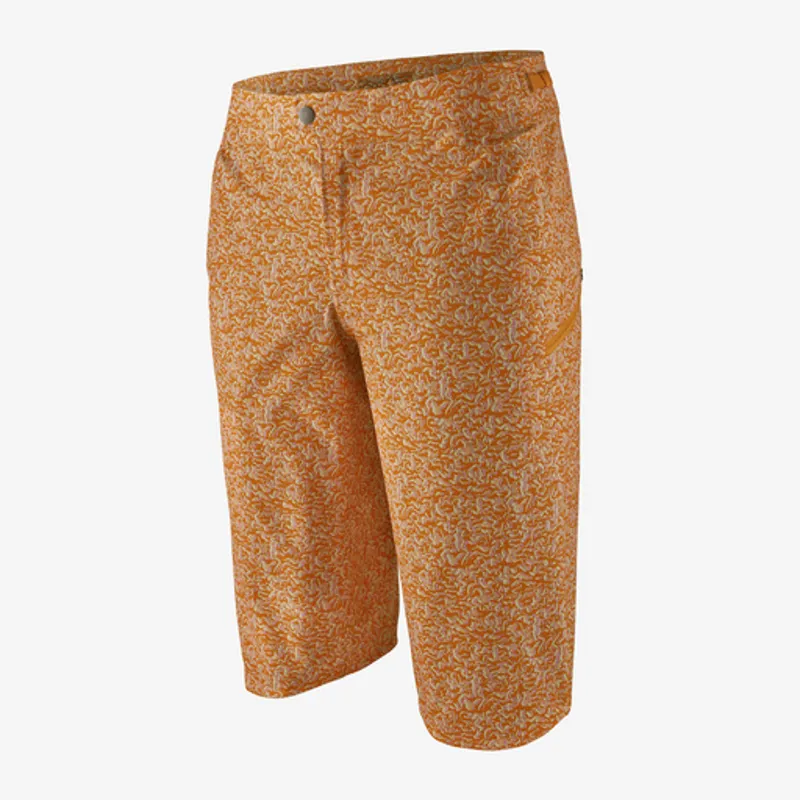 Patagonia Women's Dirt Roamer Bike Shorts in Sea Texture Golden Caramel