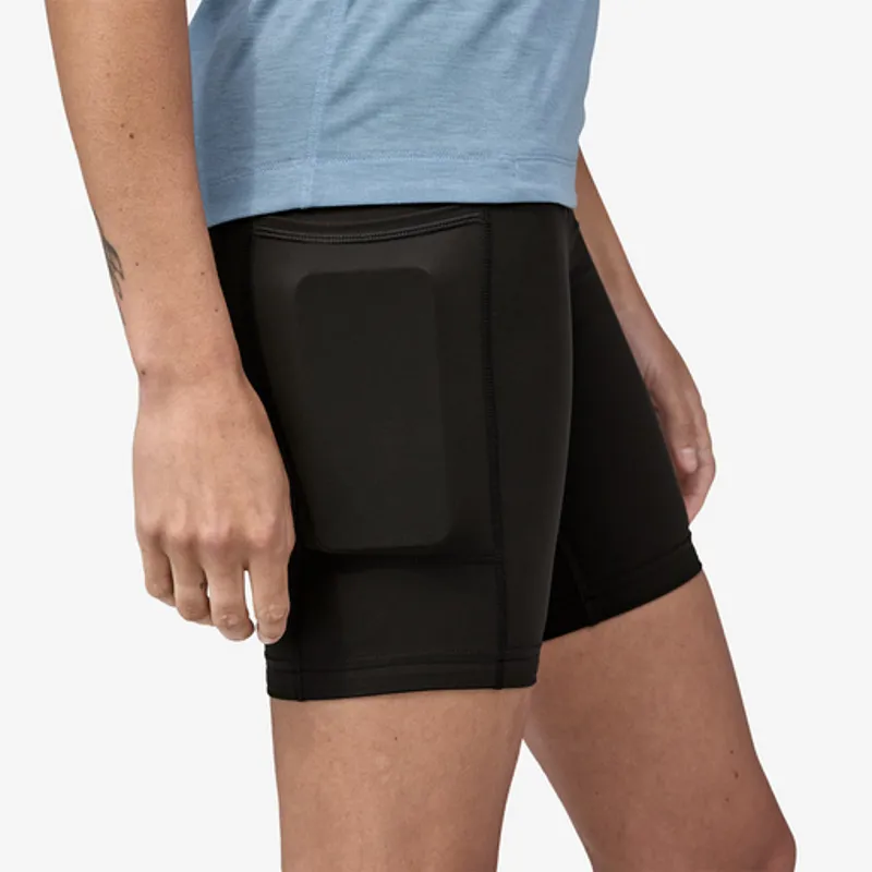 Patagonia Women's Nether Bike Shorts Grasslands in Nouveau Green-2