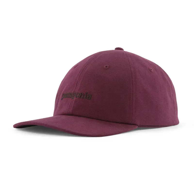 Patagonia Graphic Trad Cap in Text Logo: Berry Fig