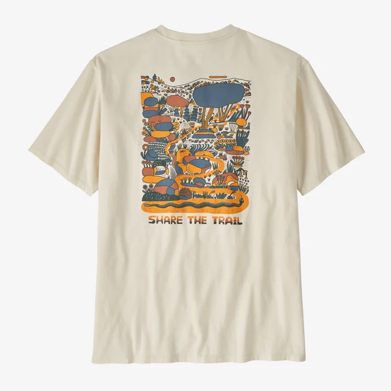 Patagonia Men's Commontrail Pocket Responsibili-Tee in Birch White