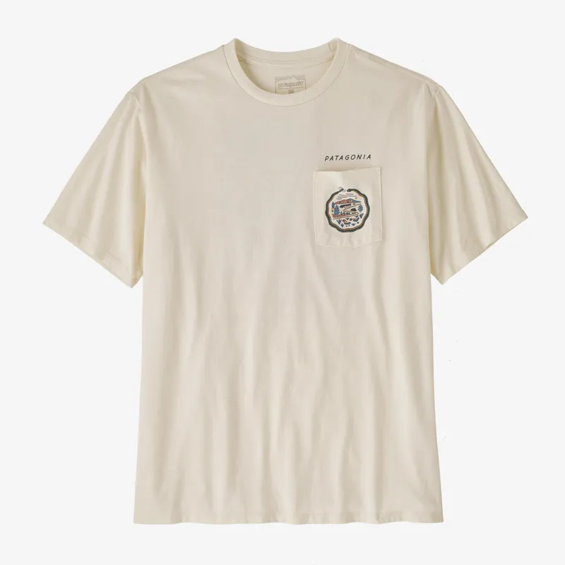 Patagonia Men's Commontrail Pocket Responsibili-Tee in Birch White-1
