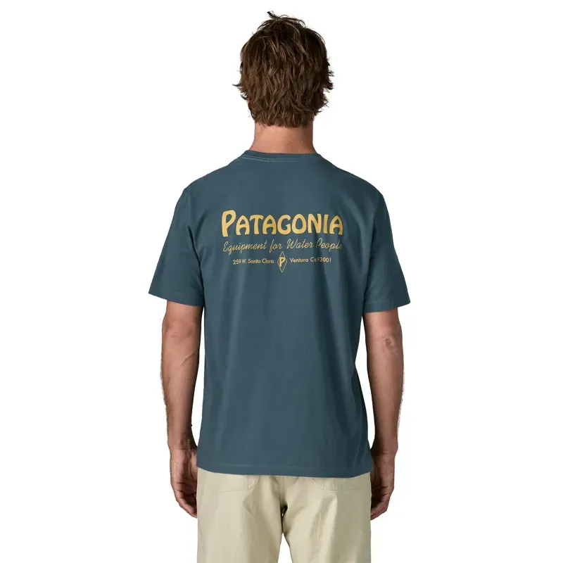 Patagonia Water People Banner T-Shirt in Summit Blue-2
