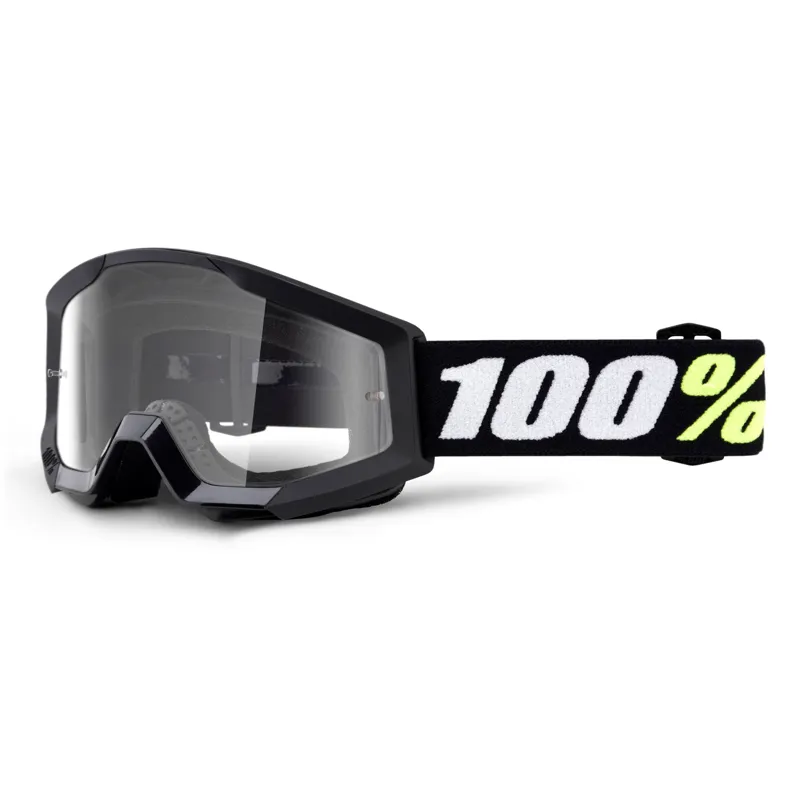 100 Percent Strata Mini Goggles - Black / Clear Lens