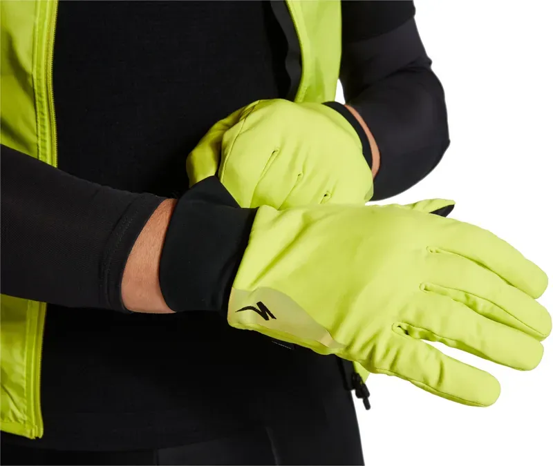 Specialized HyprViz Prime-Series Women's Waterproof Gloves in Yellow