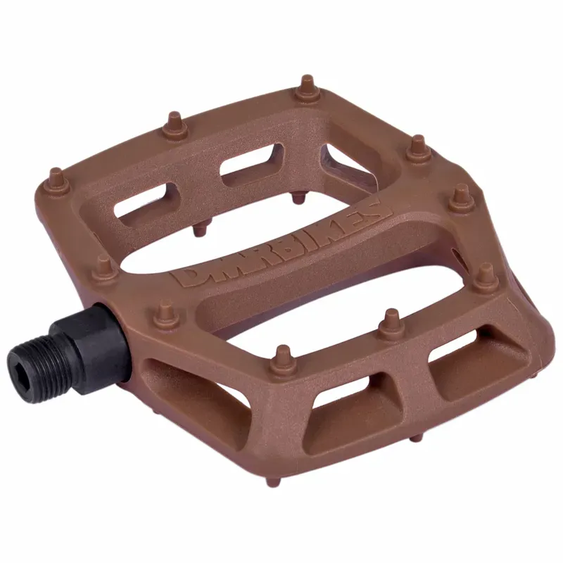 DMR V6 Plastic Pedal - Cro-Mo Axle - Earth Brown