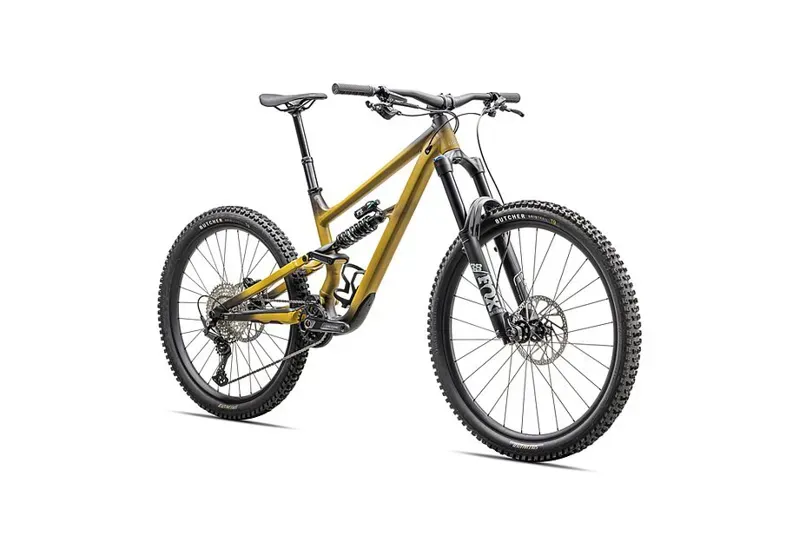 Specialized Status 2 170 MTB in Satin Harvest Gold/Obsidian/Dune White-2