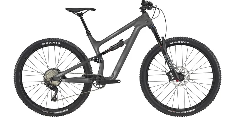 silver cannondale mountain bike