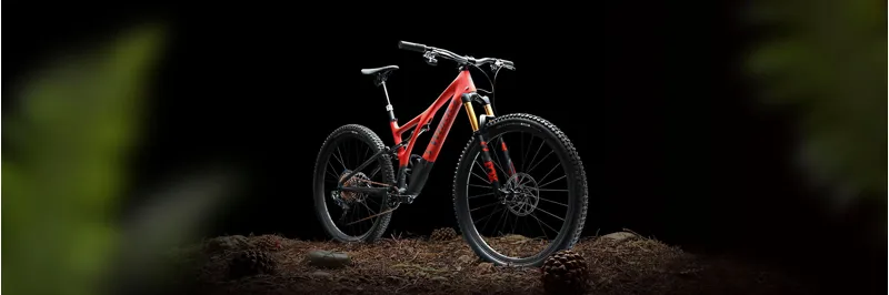 2021 Specialized S-Works Stumpjumper Carbon Mountain Bike in Red-10