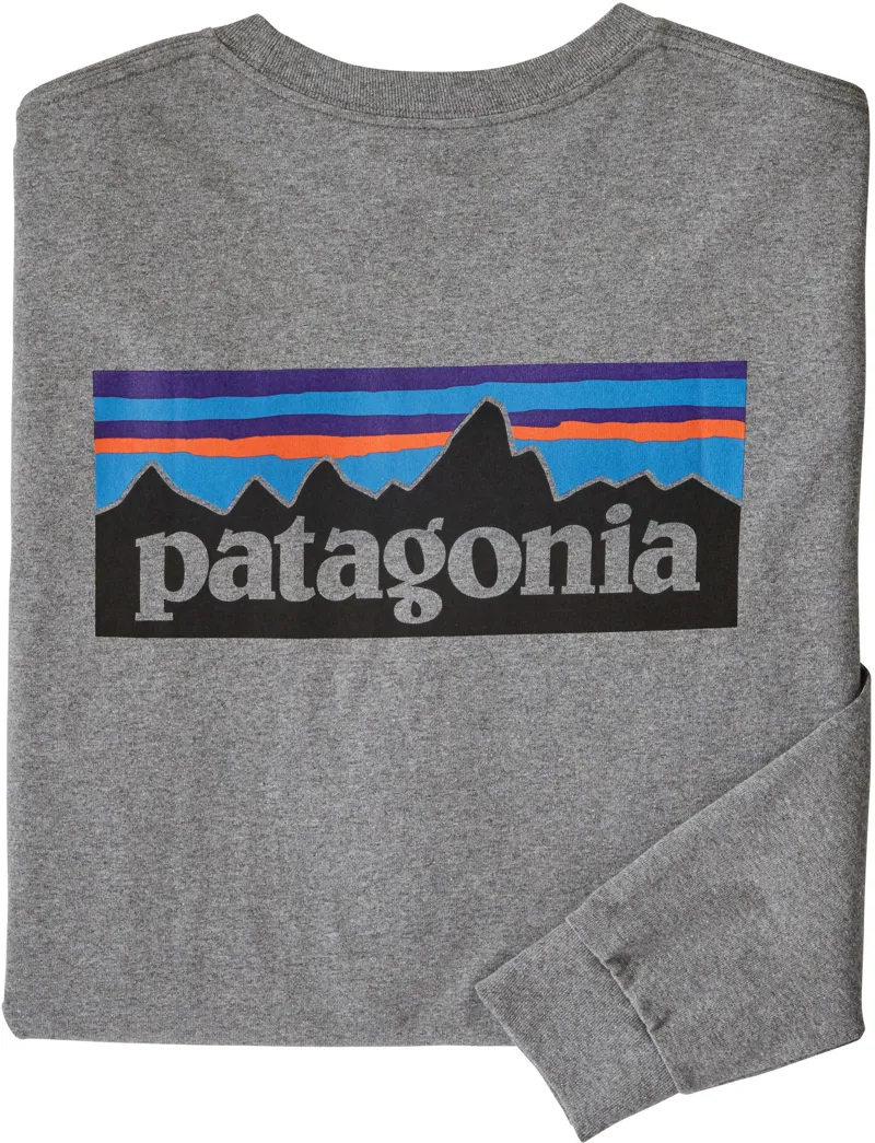 Patagonia Mens Longsleeve P6 Logo Tee - Heather