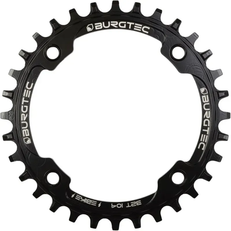 Burgtec 104mm BCD Inside Fit Steel 32T eBike Chainring in Black