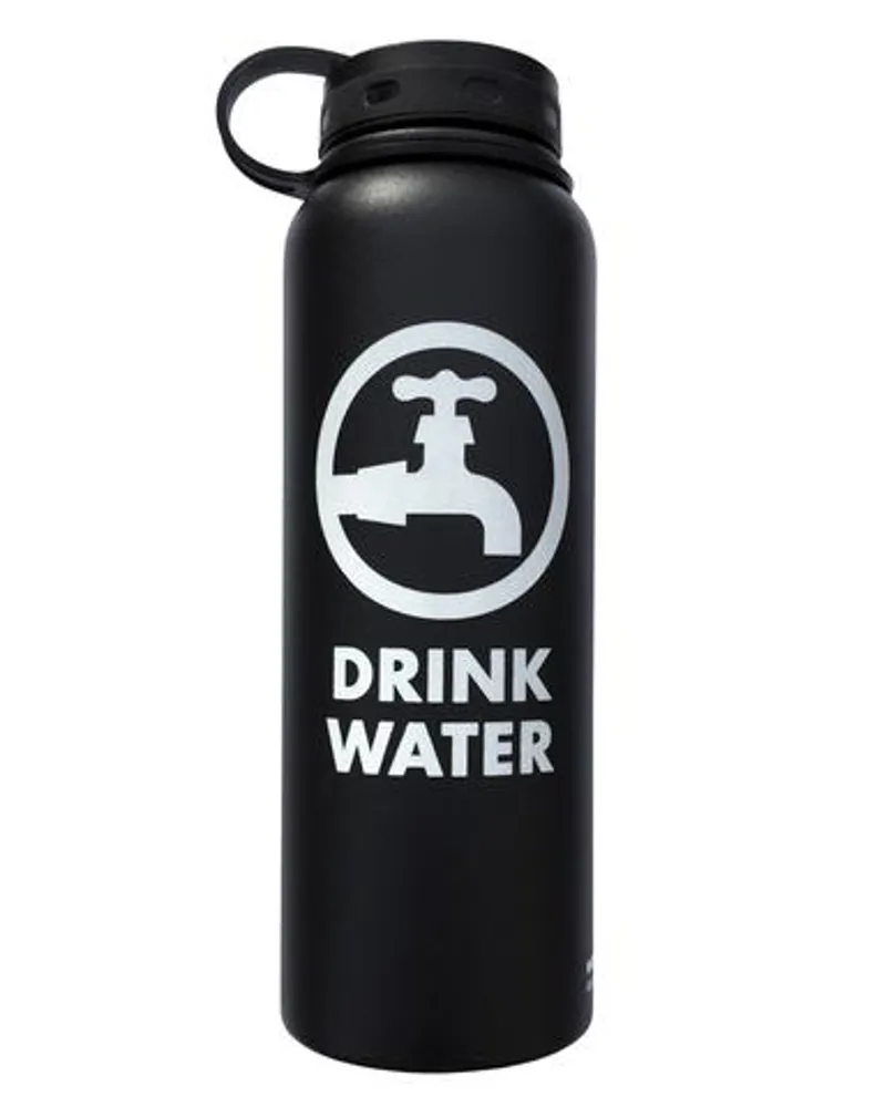 Drink Water Big Insulated Bottle - Black