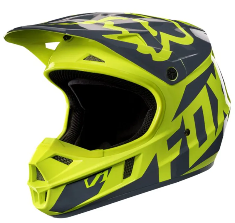 Fox Junior V1 Fullface Yellow-1