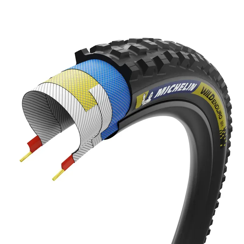 Michelin Wild Enduro MH Racing Line Tyre - Blue/Yellow-1