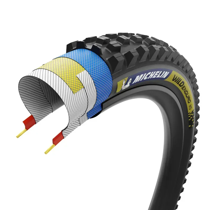 Michelin Wild Enduro MS Racing Line Tyre - Blue/Yellow-1