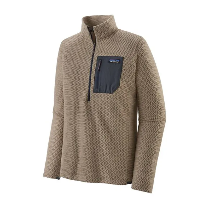 Patagonia R1 Air Zip Neck in Oar Tan