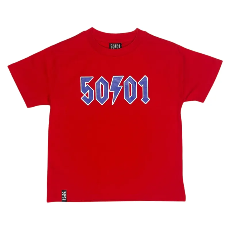 50to01 YOUTH - LOGO T-SHIRT RED