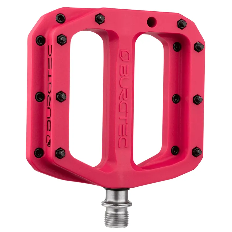 Burgtec MK4 Composite Flat Pedals - Barbie Pink