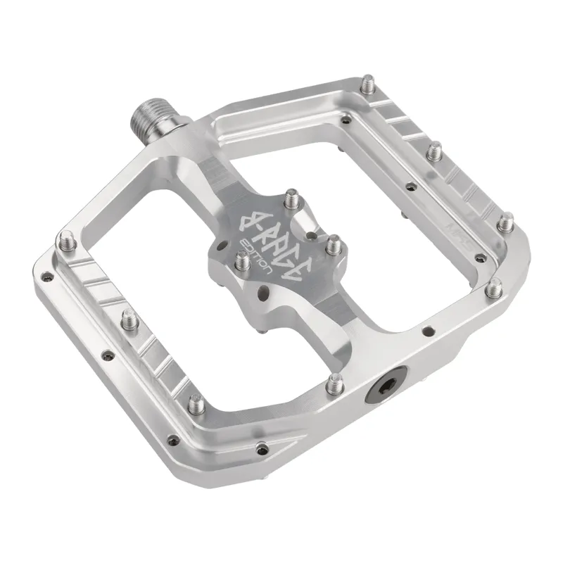 Burgtec Penthouse Flat Mk5 B-Rage Edition Pedals - Rhodium Silver