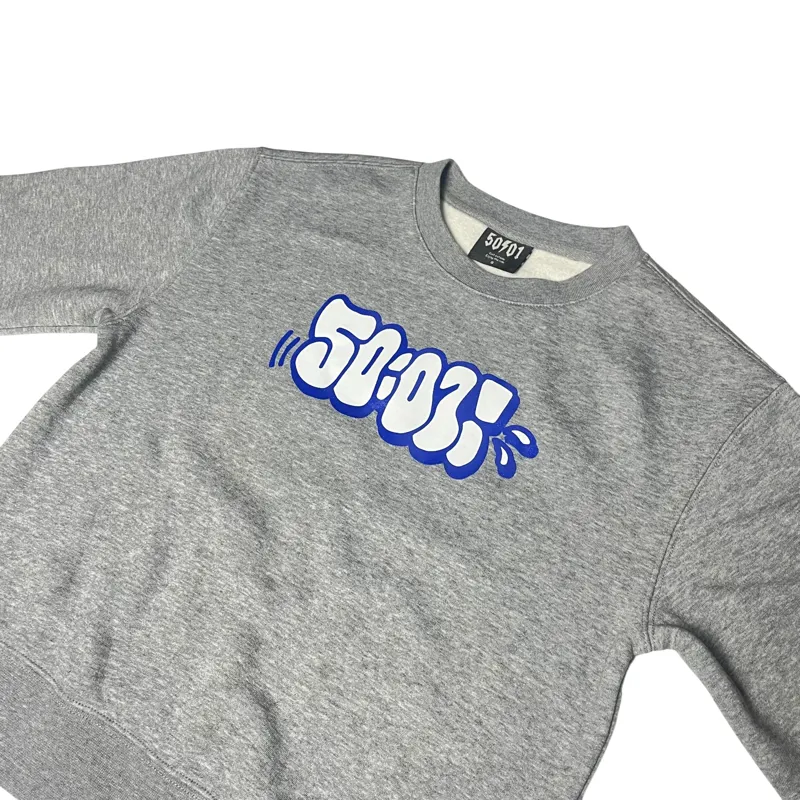 50to01 YOUTH - THROWIE SWEATSHIRT GREY-1