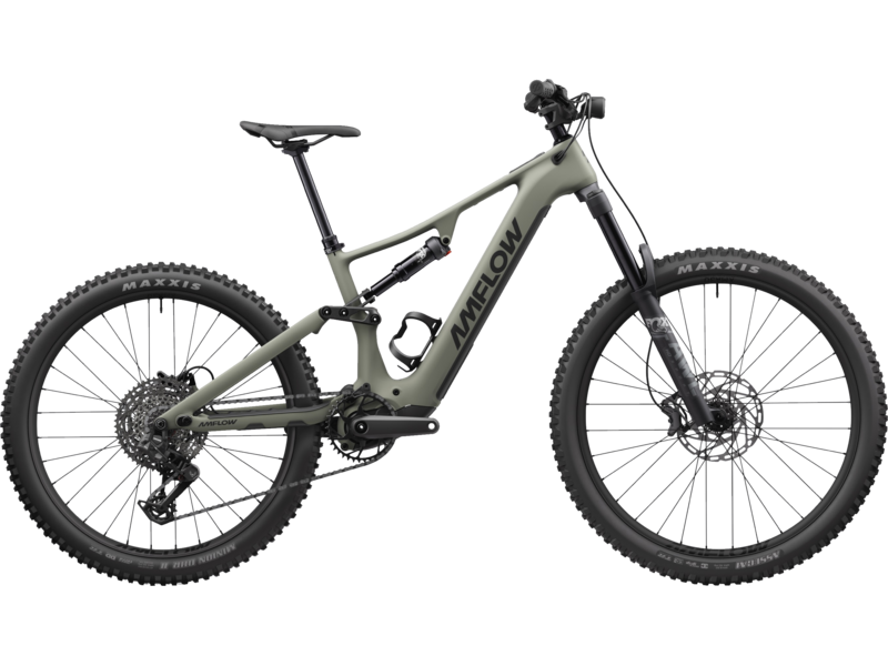 Amflow PR Carbon Electric Mountain Bike in Moss Green