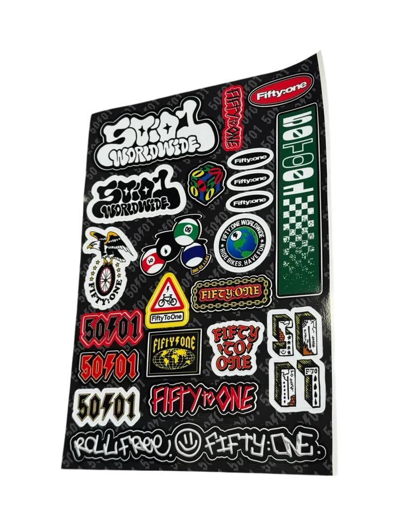 50to01 Sticker Sheet - Worldwide