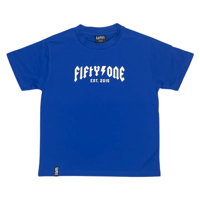 50to01 YOUTH - ARC LOGO T-SHIRT ROYAL