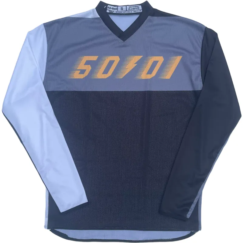 50to01 Highline MTB Longsleeve Jersey - Grey/Gold