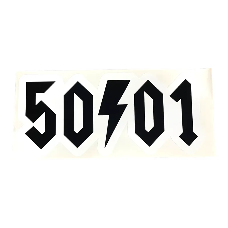 50to01 Van Sticker - White/Black