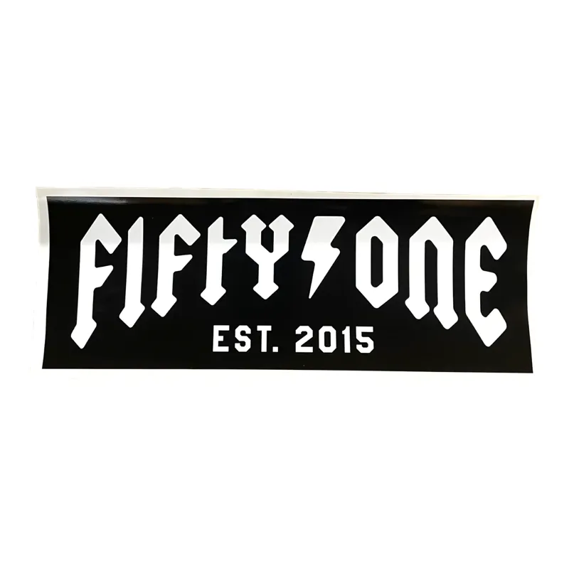 50to01 Arch Logo Sticker - Black