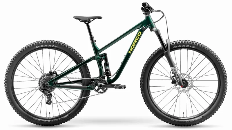 Norco Fluid Youth 27.5 Full Suspension Mountain Bike in Dark Green