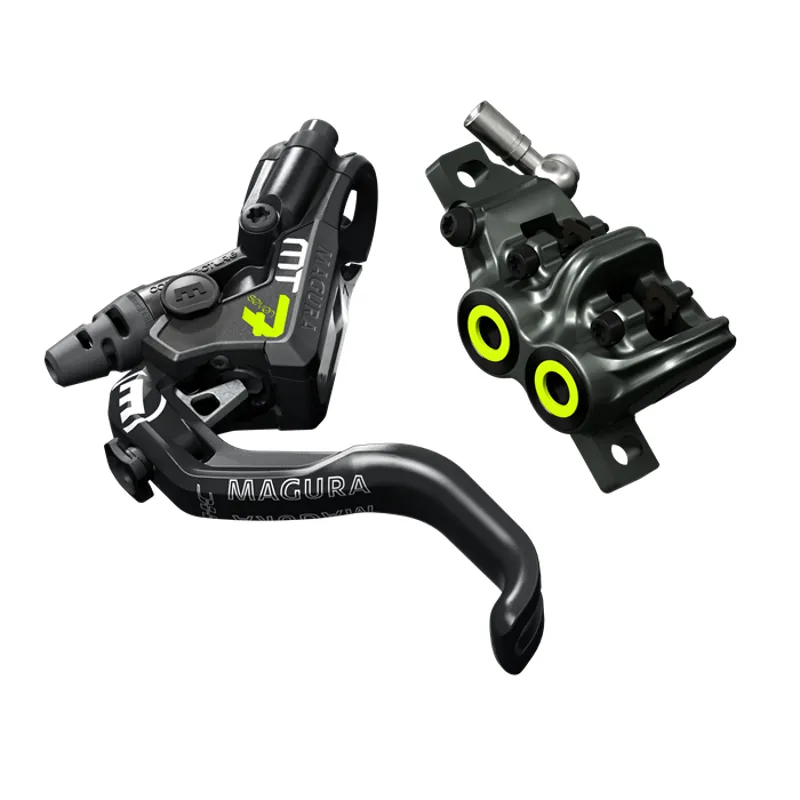 Magura MT7 PRO 1-finger Brake System - HC lever blade suitable for mounting left or right - 2200 mm tubing length - single brake incl. accessories