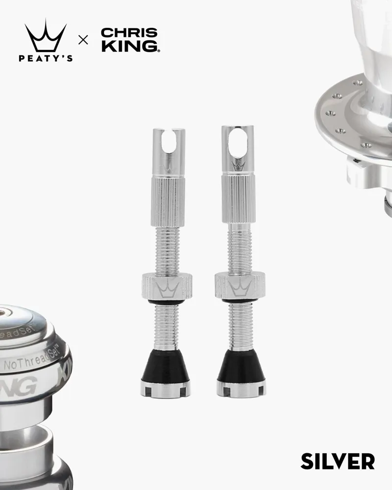 Peatys x Chris King MK2 Valves - Silver