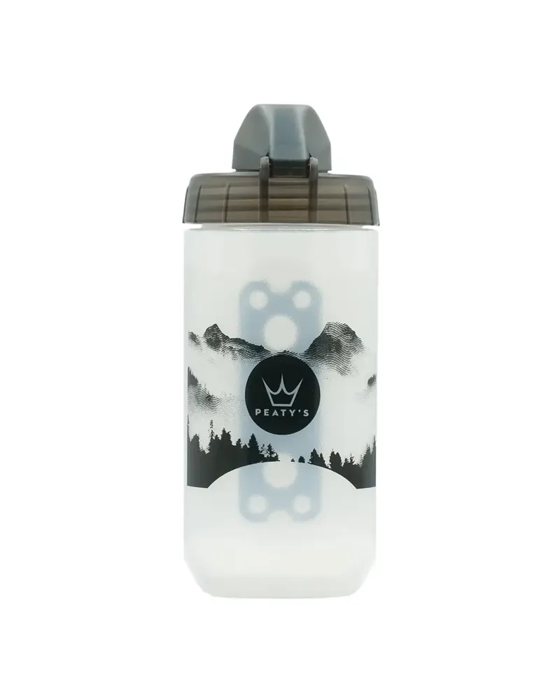 Peaty's Fidlock Lockin Bottle - Mountains - Clear 450ml