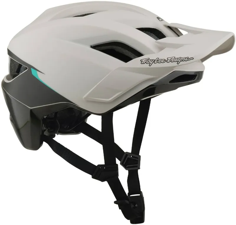 Troy Lee Designs Flowline SE MIPS Helmet in Pumice/Real Teal-1