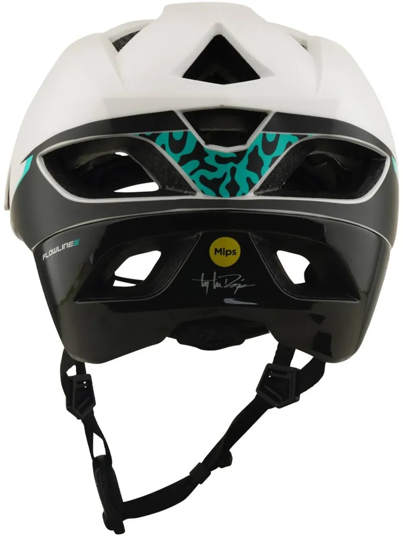 Troy Lee Designs Flowline SE MIPS Helmet in Pumice/Real Teal-2