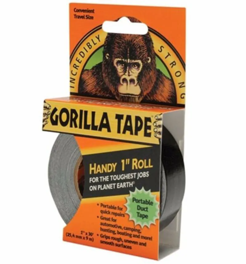 Gorilla Handy Roll Tape - Black - 8m x 25mm