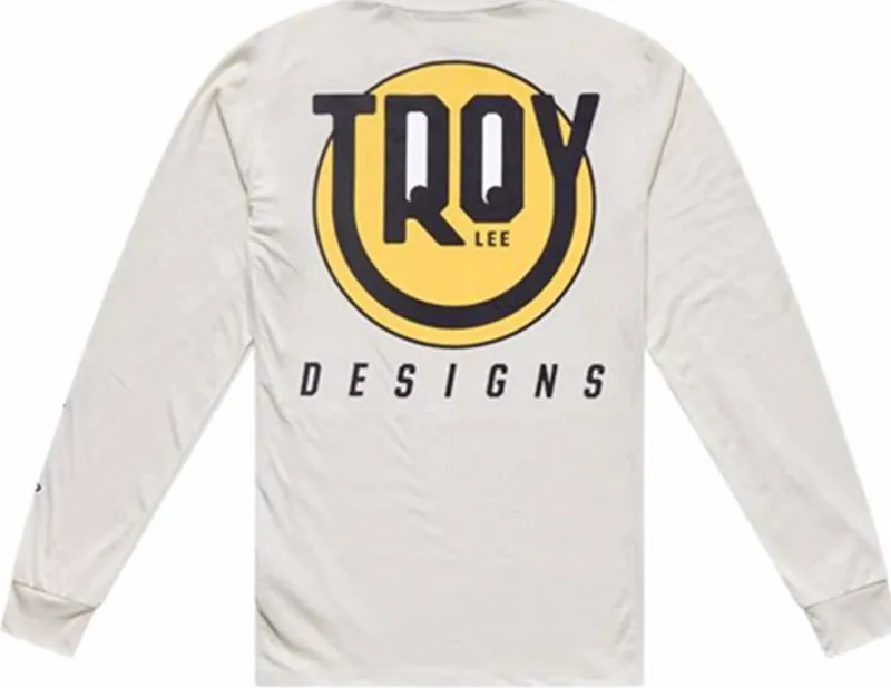 Troy Lee Designs Youth Skyline Ride Happy Long Sleeve T-Shirt - Pumice-1