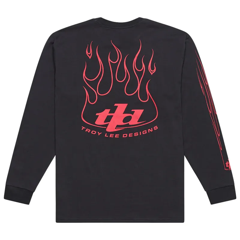 Troy Lee Designs Torched Long Sleeve T-Shirt in Carbon-1