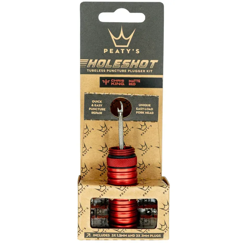 Peatys Holeshot Tubeless Puncture Plugger Kit - Red