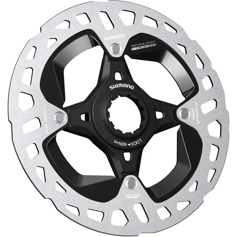 Shimano RT-MT900 External 180mm Centre Lock Brake Rotor in Black/Silver