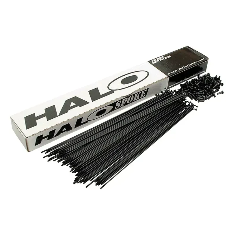 Halo Double Butted BMX Spokes in Black 