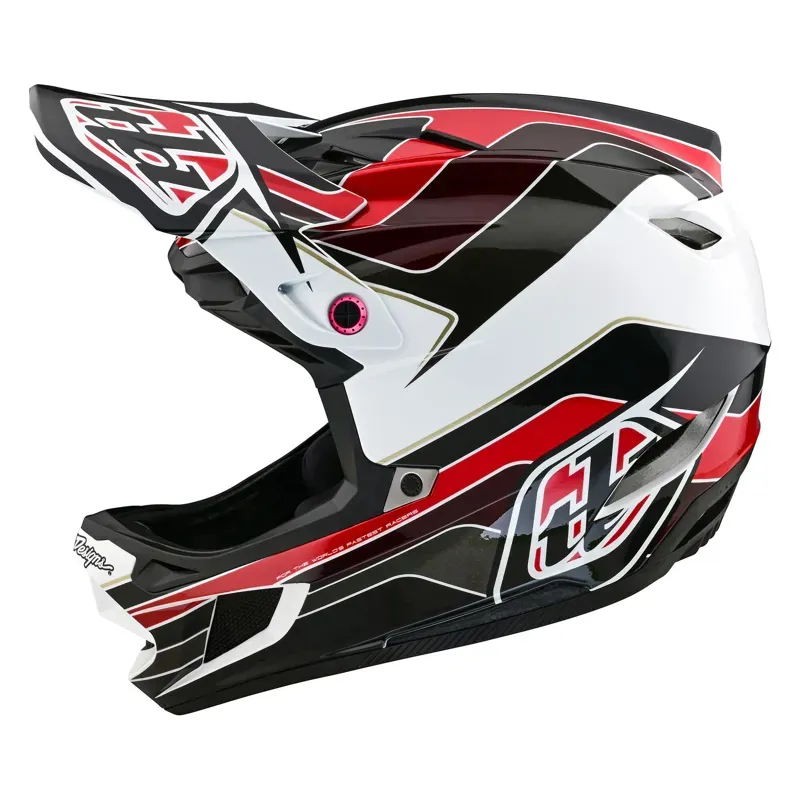 Troy Lee Designs D4 Polyacrylate Helmet / Block - Charcoal/Red