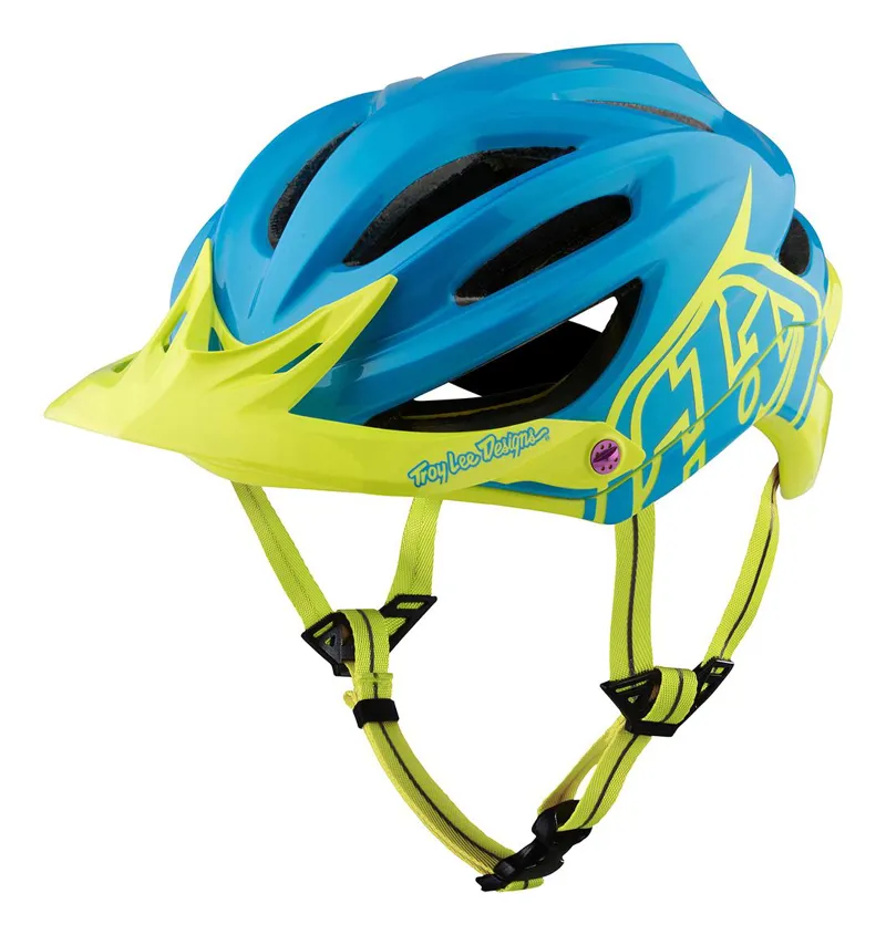 Troy Lee Designs A2 MIPS Helmet Decoy Cyan/Yellow