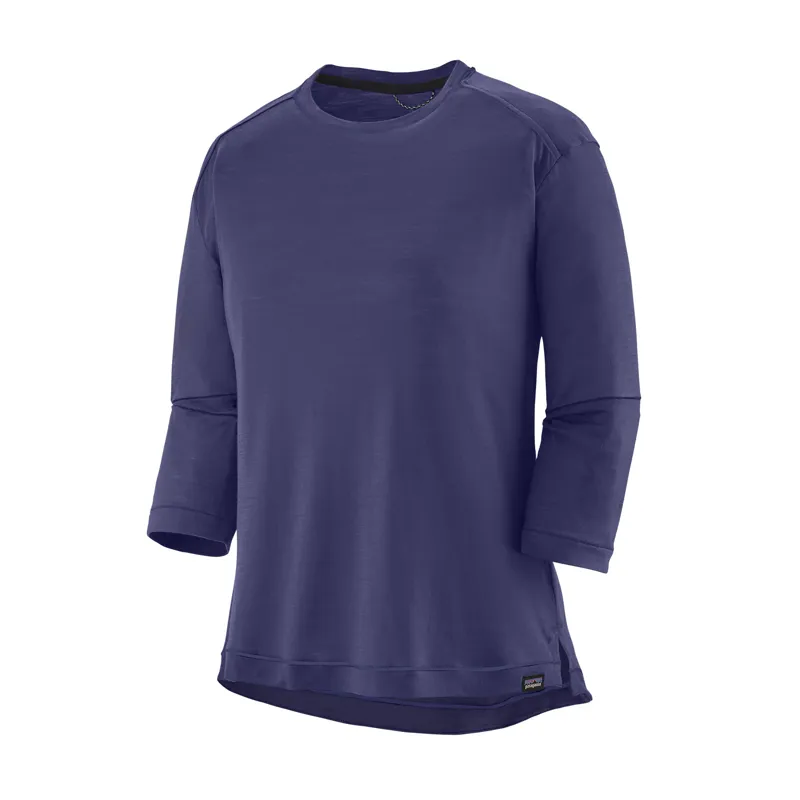Patagonia Merino Women's 3/4 Sleeve Bike Jersey in Sound Blue