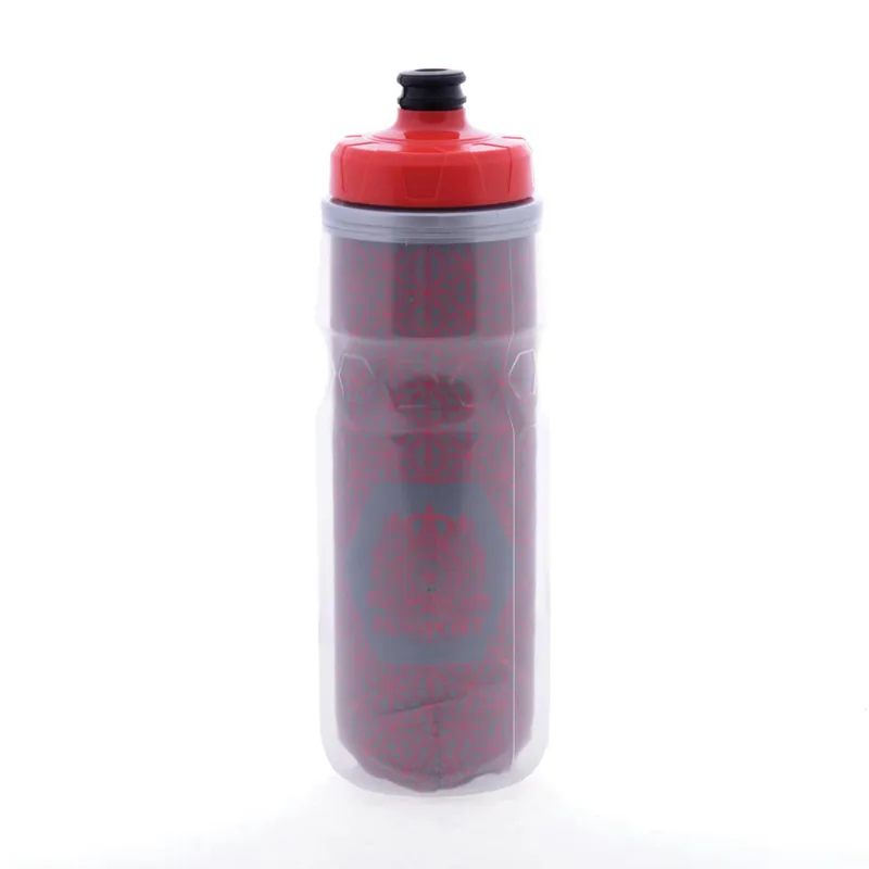 Passport Frostbright Insulated Reflective Water Bottle in Silver/Red