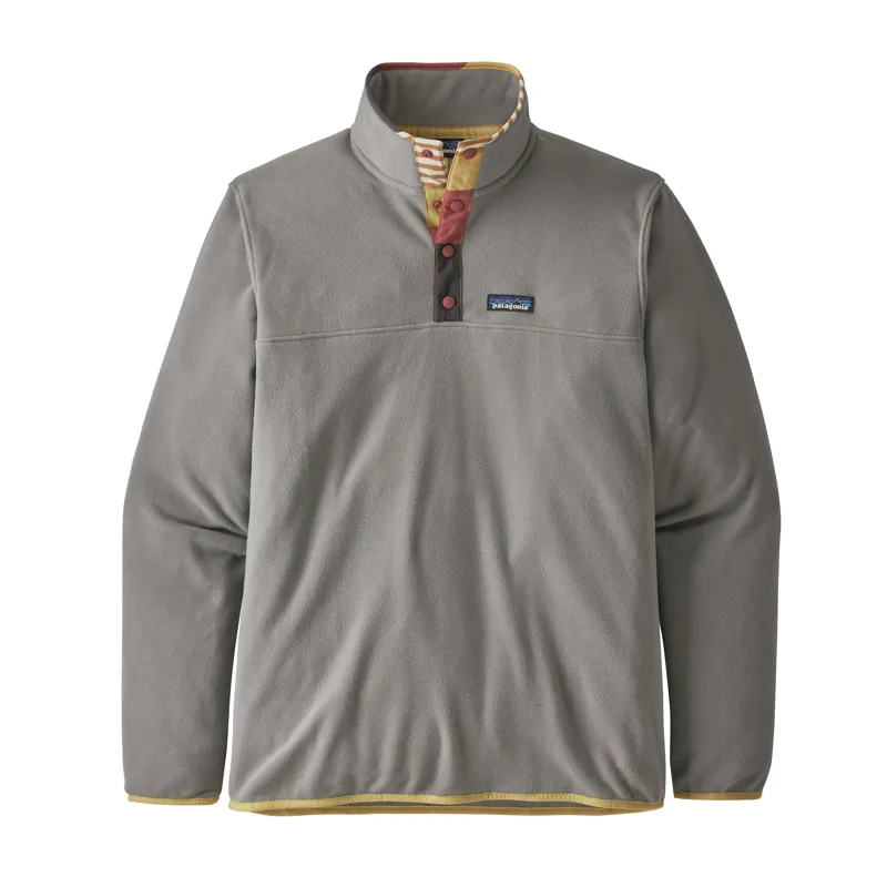 Patagonia Mens Micro Snap-T Pullover Fleece - Feather Grey