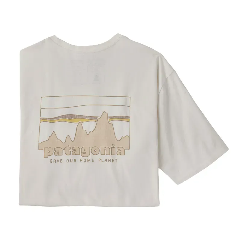 Patagonia '73 Skyline Organic T- Shirt in Birch White