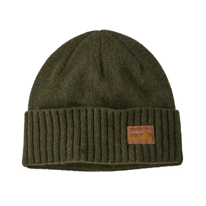 Patagonia Brodeo Beanie in 73 Skyline Pine Needle Green